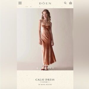 DOEN Calsi Dress Rose Blush in Pink size S